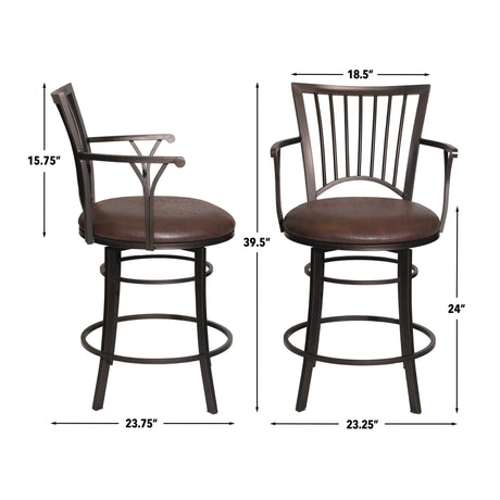 Bayview 24″ Counter Stool, Swivel from Steve Silver - Luna Furniture