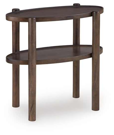 Wiattbury Gray Brown Accent Table from Ashley - Luna Furniture