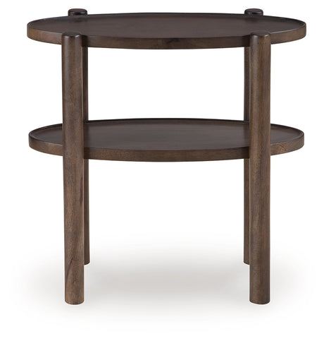 Wiattbury Gray Brown Accent Table from Ashley - Luna Furniture