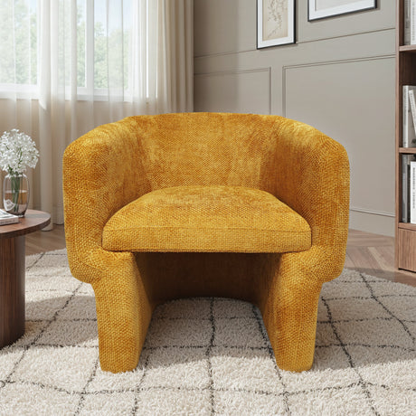 Wichita Gold Chenille Lounge Chair from Midinmod - Luna Furniture