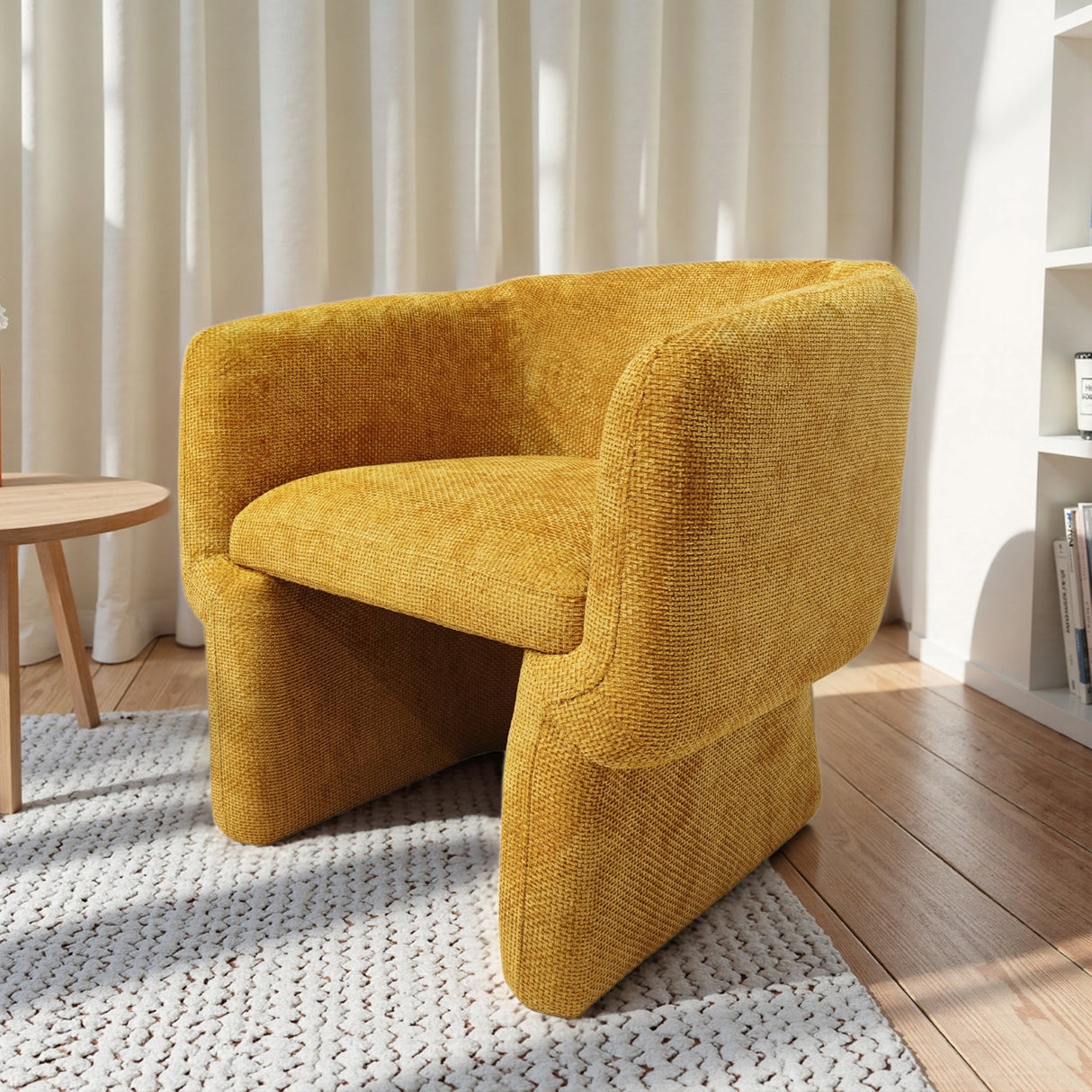 Wichita Gold Chenille Lounge Chair from Midinmod - Luna Furniture