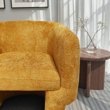 Wichita Gold Chenille Lounge Chair from Midinmod - Luna Furniture