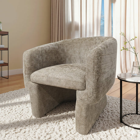 Wichita Light Brown Chenille Lounge Chair from Midinmod - Luna Furniture