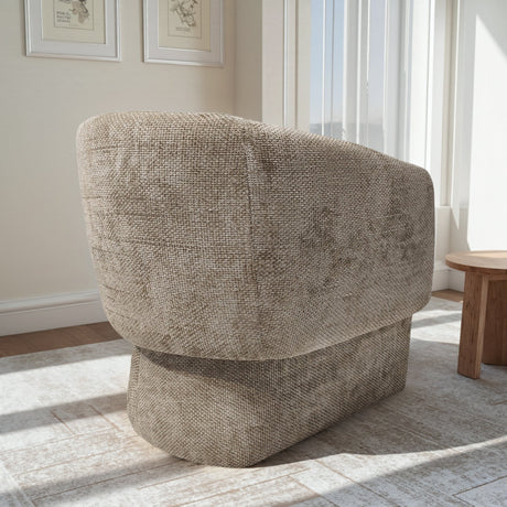 Wichita Light Brown Chenille Lounge Chair from Midinmod - Luna Furniture