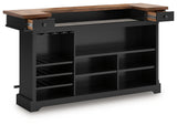 Wildenauer Brown/Black Bar Table and 4 Barstools from Ashley - Luna Furniture