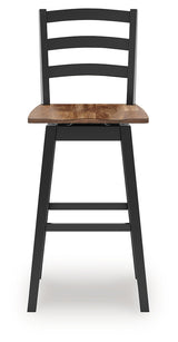 Wildenauer Brown/Black Bar Table and 4 Barstools from Ashley - Luna Furniture