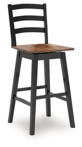 Wildenauer Brown/Black Bar Table and 4 Barstools from Ashley - Luna Furniture