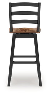 Wildenauer Brown/Black Bar Table and 4 Barstools from Ashley - Luna Furniture