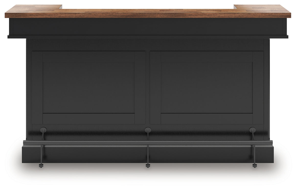 Wildenauer Brown/Black Bar Table and 4 Barstools from Ashley - Luna Furniture