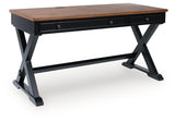 Wildenauer Brown/Black 60" Home Office Desk from Ashley - Luna Furniture