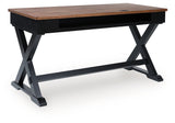 Wildenauer Brown/Black 60" Home Office Desk from Ashley - Luna Furniture
