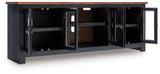 Wildenauer Brown/Black 76" TV Stand from Ashley - Luna Furniture