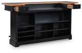 Wildenauer Brown/Black 78" Bar from Ashley - Luna Furniture