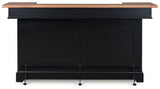 Wildenauer Brown/Black 78" Bar from Ashley - Luna Furniture