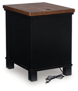 Wildenauer Brown/Black Chairside End Table from Ashley - Luna Furniture