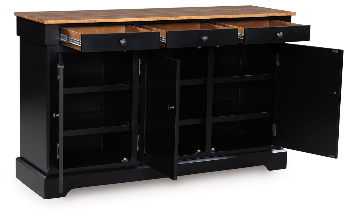 Wildenauer Brown/Black Dining Buffet from Ashley - Luna Furniture