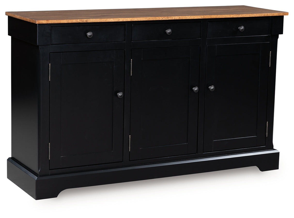 Wildenauer Brown/Black Dining Buffet from Ashley - Luna Furniture