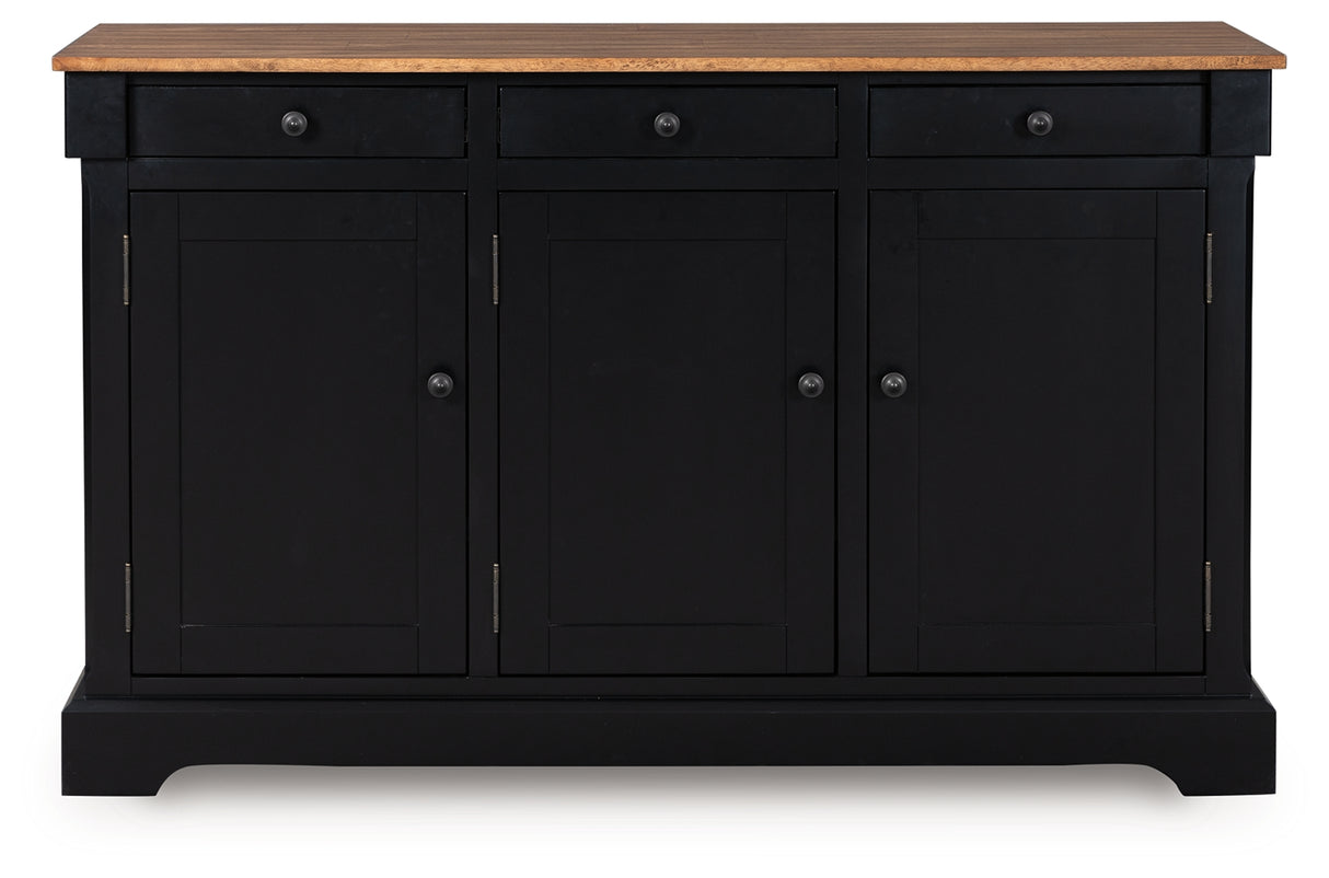 Wildenauer Brown/Black Dining Buffet from Ashley - Luna Furniture