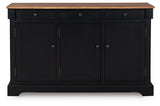 Wildenauer Brown/Black Dining Buffet from Ashley - Luna Furniture