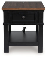 Wildenauer Brown/Black End Table from Ashley - Luna Furniture