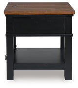 Wildenauer Brown/Black End Table from Ashley - Luna Furniture