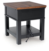 Wildenauer Brown/Black End Table from Ashley - Luna Furniture