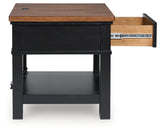 Wildenauer Brown/Black End Table from Ashley - Luna Furniture