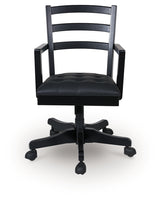 Wildenauer Brown/Black Home Office Desk Chair from Ashley - Luna Furniture