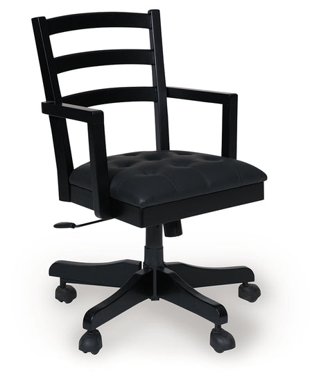 Wildenauer Brown/Black Home Office Desk Chair from Ashley - Luna Furniture