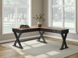 Wildenauer Brown/Black Home Office Desk from Ashley - Luna Furniture