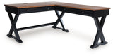 Wildenauer Brown/Black Home Office Desk from Ashley - Luna Furniture