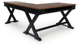 Wildenauer Brown/Black Home Office Desk from Ashley - Luna Furniture