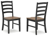 Wildenauer Dining Table and 4 Chairs in Brown/Black from Ashley - Luna Furniture