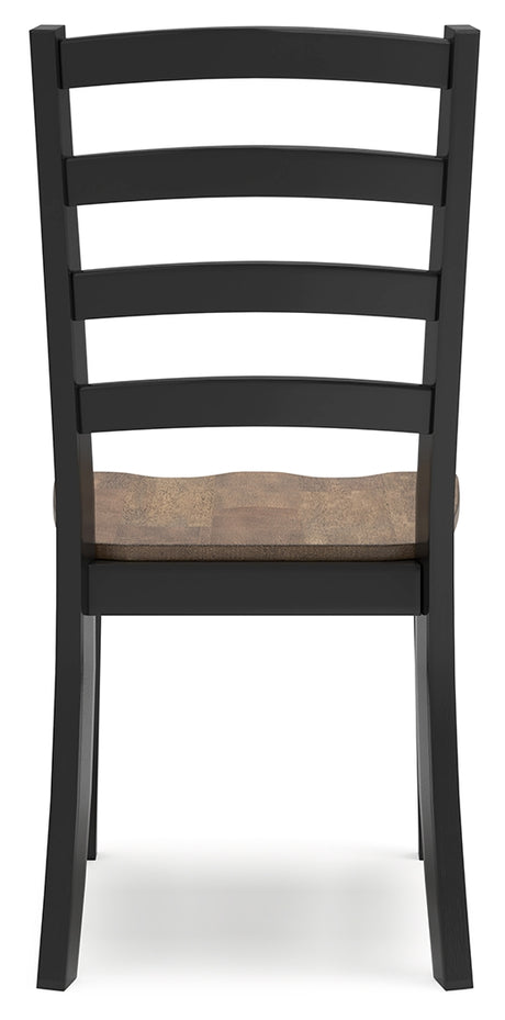 Wildenauer Dining Table and 6 Chairs and Bench in Brown/Black from Ashley - Luna Furniture