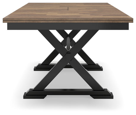 Wildenauer Dining Table and 6 Chairs and Bench in Brown/Black from Ashley - Luna Furniture