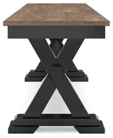 Wildenauer Dining Table and 6 Chairs and Bench in Brown/Black from Ashley - Luna Furniture