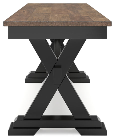 Wildenauer Dining Table and 6 Chairs and Bench in Brown/Black from Ashley - Luna Furniture