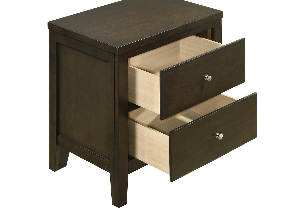 Wilkes Dark Cocoa 2-Drawer Nightstand from Coaster - Luna Furniture