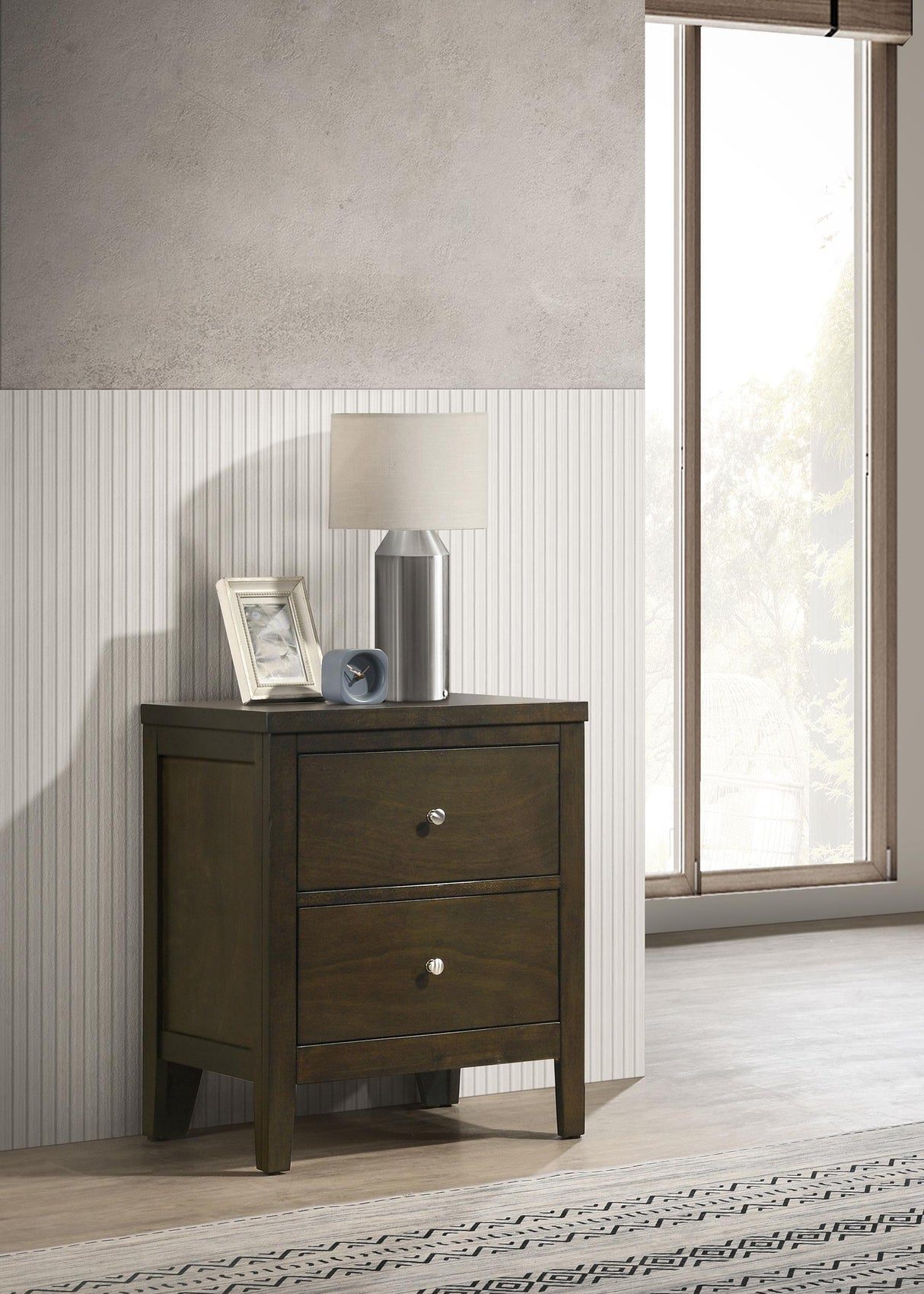 Wilkes Dark Cocoa 2-Drawer Nightstand from Coaster - Luna Furniture