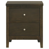 Wilkes Dark Cocoa 2-Drawer Nightstand from Coaster - Luna Furniture