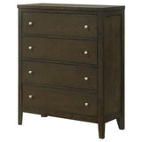 Wilkes Dark Cocoa 4-Drawer Chest from Coaster - Luna Furniture