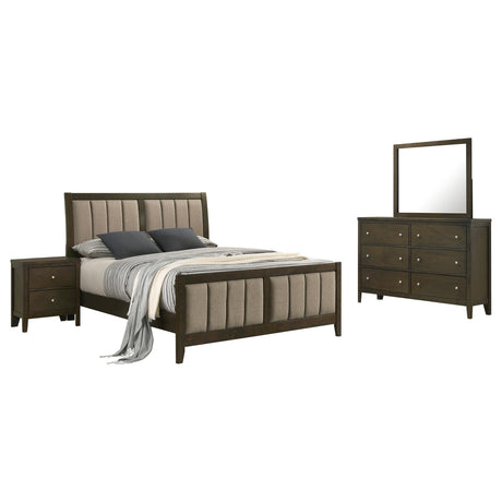 Wilkes Dark Cocoa 4-piece Queen Bedroom Set from Coaster - Luna Furniture