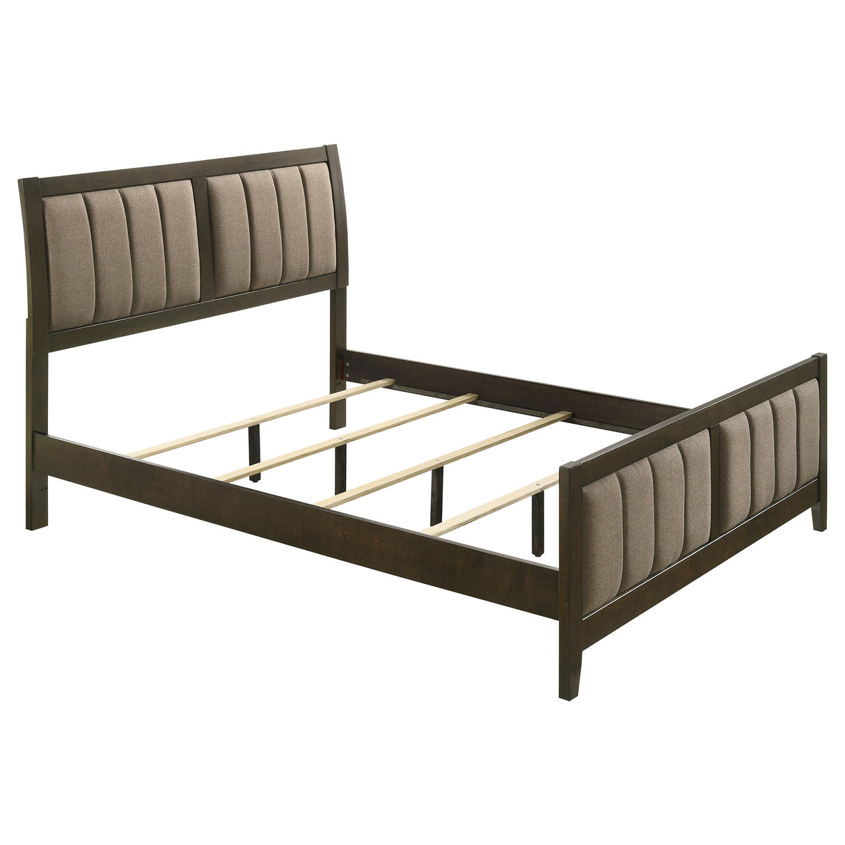 Wilkes Dark Cocoa Upholstered Queen Bed from Coaster - Luna Furniture