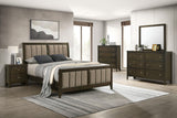 Wilkes Dark Cocoa Upholstered Queen Bed from Coaster - Luna Furniture