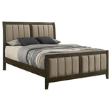 Wilkes Dark Cocoa Upholstered Queen Bed from Coaster - Luna Furniture