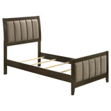 Wilkes Dark Cocoa Upholstered Twin Bed from Coaster - Luna Furniture