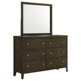 Wilkes 6-drawer Dresser and Mirror Dark Cocoa from Coaster - Luna Furniture