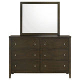 Wilkes 6-drawer Dresser and Mirror Dark Cocoa from Coaster - Luna Furniture