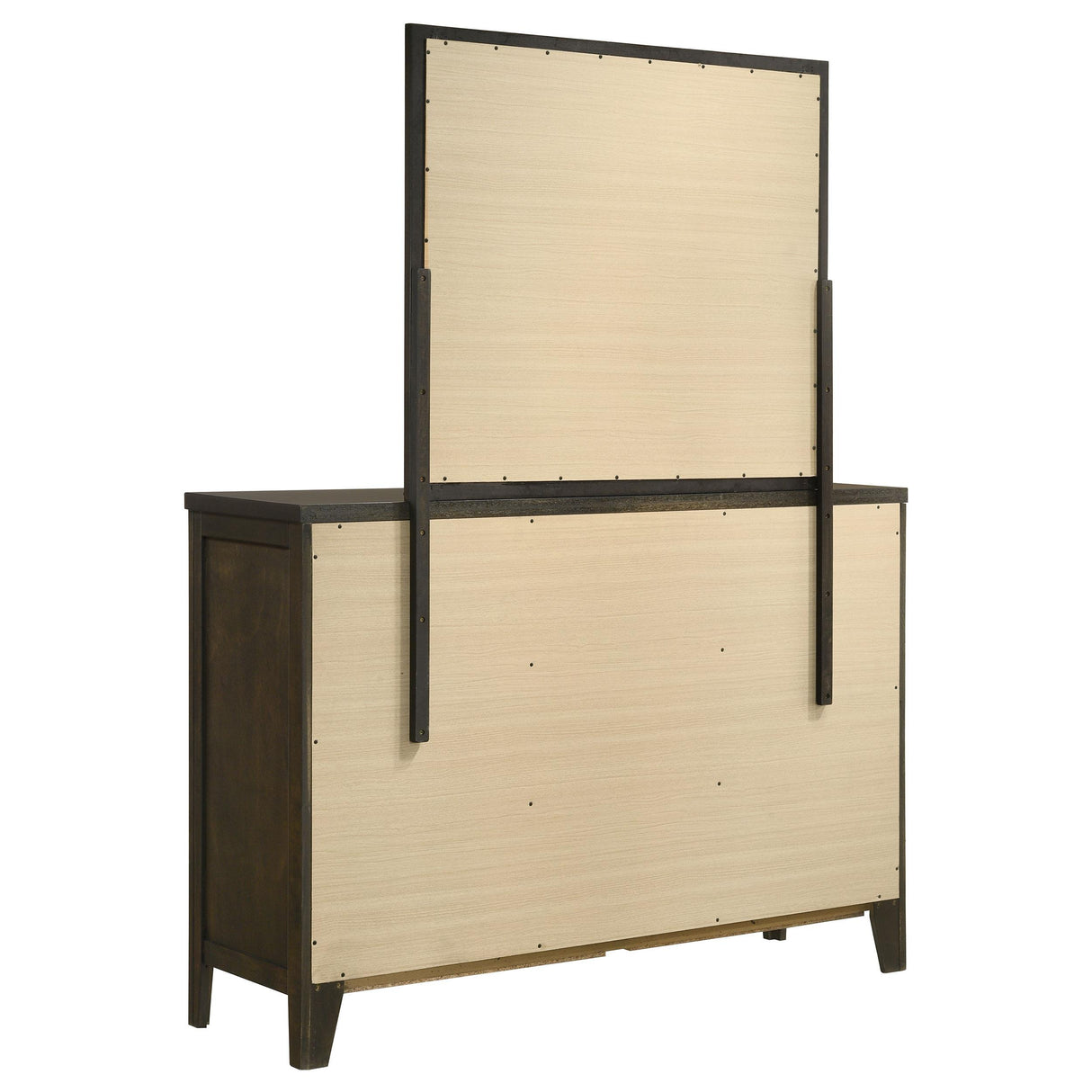 Wilkes 6-drawer Dresser and Mirror Dark Cocoa from Coaster - Luna Furniture