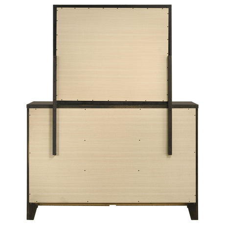 Wilkes Dark Cocoa 6-drawer Dresser and Mirror from Coaster - Luna Furniture